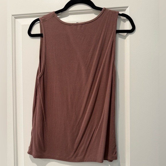 Brown Ribbed Tank - Picture 2 of 3